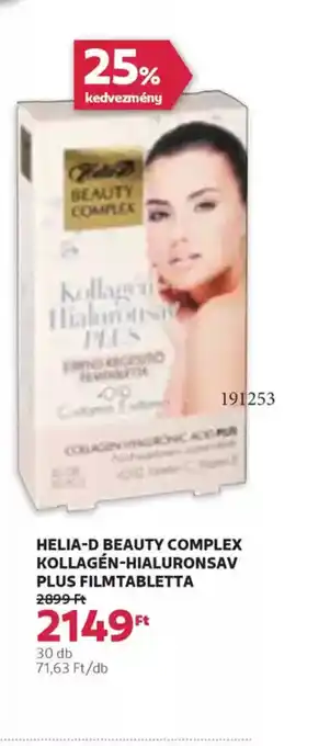 Rossmann Helia-D Beauty Complex Kollagén-Hialuronsav Plus Filmtabletta ajánlat