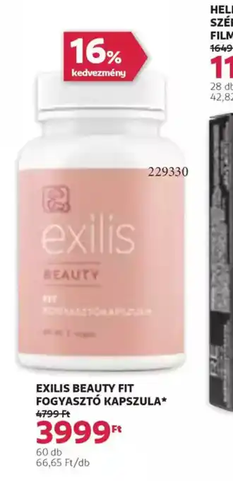 Rossmann Exilis Beauty Fit Fogyaszt Kapszula ajánlat