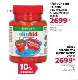 Rossmann Béres Vitakid Kalcium + D₃-vitamin Gumiviatamin ajánlat