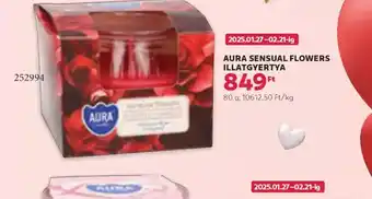 Rossmann Aura Sensual Flowers Illatgyertya ajánlat