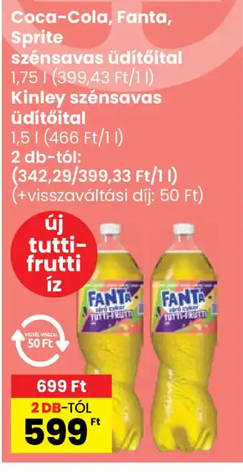 Spar Coca-Cola, Fanta, Sprite szénsavas üdítőital ajánlat