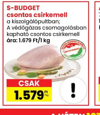 Spar S-Budget csontos csirkemell ajánlat