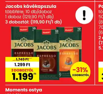 Spar Jacobs kávékapszula ajánlat