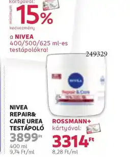 Rossmann Nivea repair& care urea testápoló ajánlat