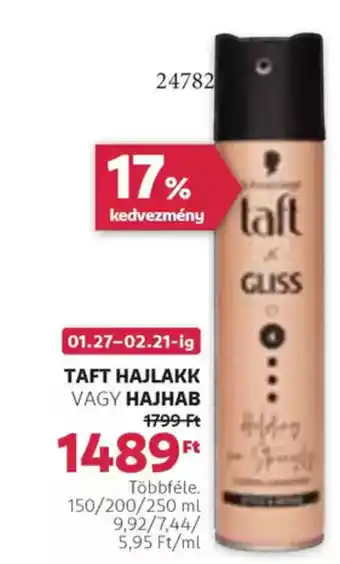 Rossmann Taft hajlakk hajhab ajánlat