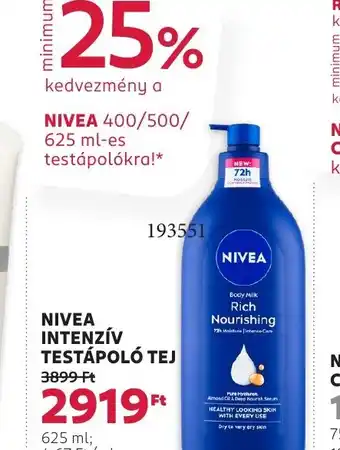 Rossmann Nivea intenzív testápoló tej ajánlat