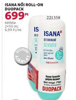 Rossmann Isana női roll-on duopack ajánlat