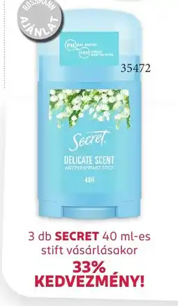 Rossmann 3 db SECRET 40 ml-es ajánlat