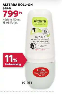 Rossmann ALTERRA ROLL-ON ajánlat