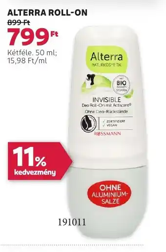 Rossmann ALTERRA ROLL-ON ajánlat