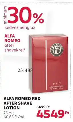 Rossmann Alfa romeo red after shave lotion ajánlat