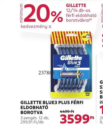 Rossmann Gillette blue3 plus férfi ajánlat