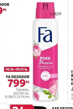 Rossmann Fa dezodor ajánlat