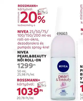 Rossmann Nivea pearl& beauty női stift ajánlat