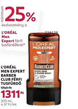 Rossmann L'oréal men expert barber club férfi tusfürdő ajánlat