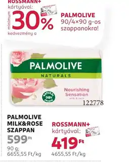 Rossmann Palmolive milk&rose szappan ajánlat