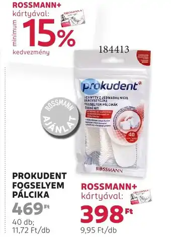 Rossmann Prokudent fogselyem pálcika ajánlat