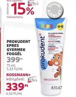 Rossmann Prokudent epres gyermek foggél ajánlat