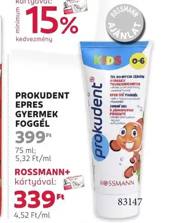 Rossmann Prokudent epres gyermek foggél ajánlat