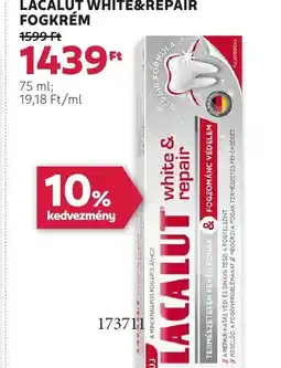 Rossmann Lacalut white&repair fogkrém ajánlat