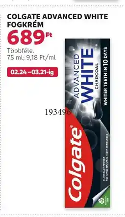 Rossmann Colgate advanced white fogkrém ajánlat