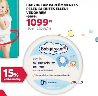 Rossmann Babydream parfümmentes pelenkakiütés elleni ajánlat