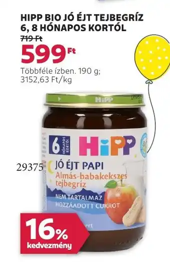 Rossmann Hipp bio jó éjt tejbegríz 6, 8 hónapos kortól ajánlat