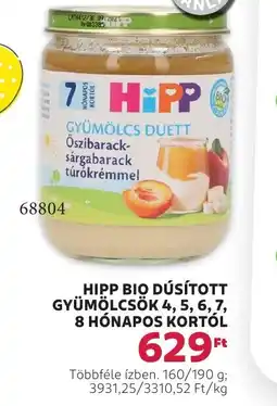 Rossmann Hipp bio dúsított gyümölcsök ajánlat