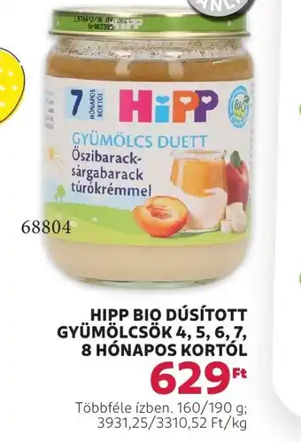 Rossmann Hipp bio dúsított gyümölcsök ajánlat