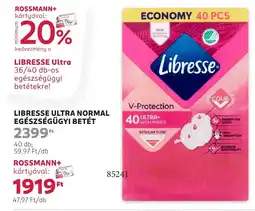 Rossmann Libresse ultra normal egészségügyi betét ajánlat