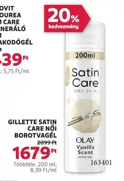 Rossmann Gillette satin care női borotvagél ajánlat