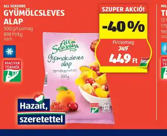 ALDI All Seasons Gyümölcseleves Alapp ajánlat