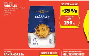 ALDI Cucina nobile Farfalle ajánlat