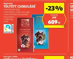 ALDI Moser Roth Töltött Csokoládé ajánlat