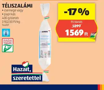 ALDI Téliszalámi ajánlat