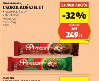 ALDI Piros csokoládé szelet ajánlat