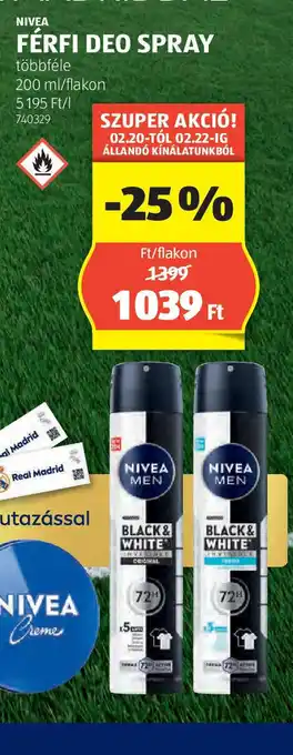 ALDI Nivea Férfi Deo Spray ajánlat