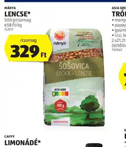 ALDI Mánya Lencse ajánlat