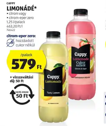 ALDI Cappy Limonádé ajánlat