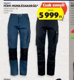 ALDI Topcraft Férfi Munkásnadrág ajánlat