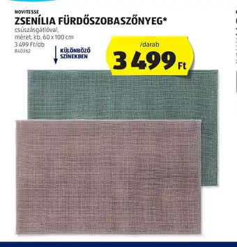 ALDI Zsenília fürdőszobaszőnyeg ajánlat