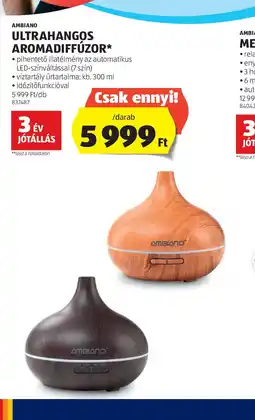 ALDI Ambiano Ultrahangos Aromadiffúzor ajánlat