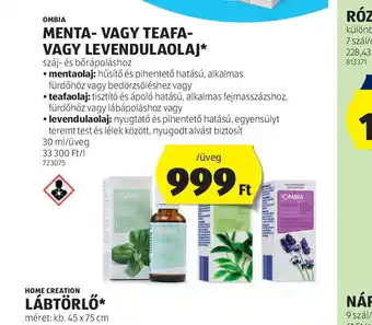 ALDI Omnia menta-, teafa- vagy levendulaolaj ajánlat