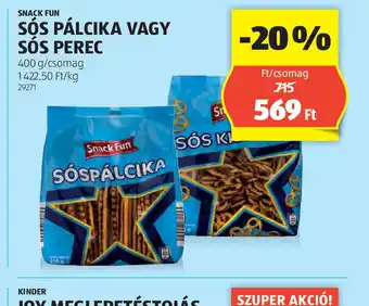 ALDI Snack Fun Ss Pálcika vagy Ss Perec ajánlat