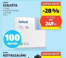 ALDI Kokett Szalvéta ajánlat