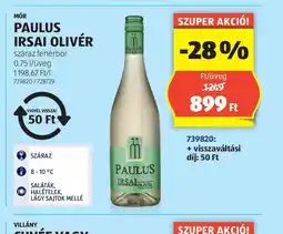 ALDI Paulus Irsai Olivér ajánlat