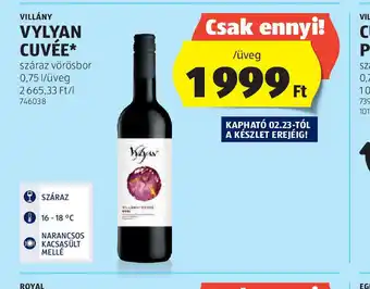 ALDI Villány Vylyan Cuvée ajánlat