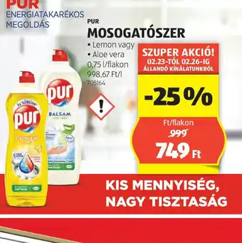 ALDI Pur Mosogatszer ajánlat