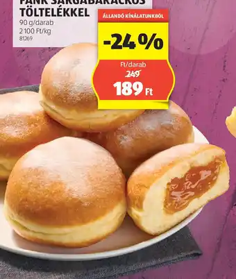 ALDI Fánk sárgabarackos töltelékkel ajánlat