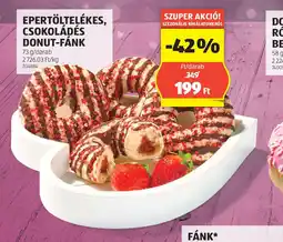 ALDI Eperfeltélekés, csokoládés donut-fánk ajánlat